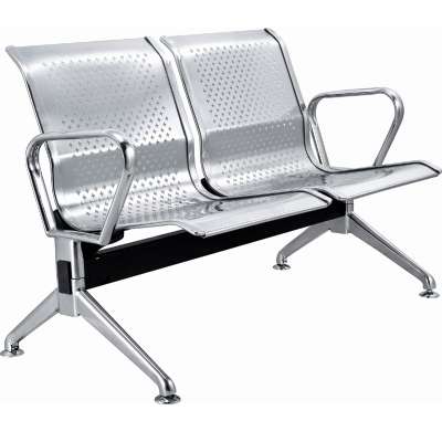 New arrival 2 seater stainless steel aiport waiting chair